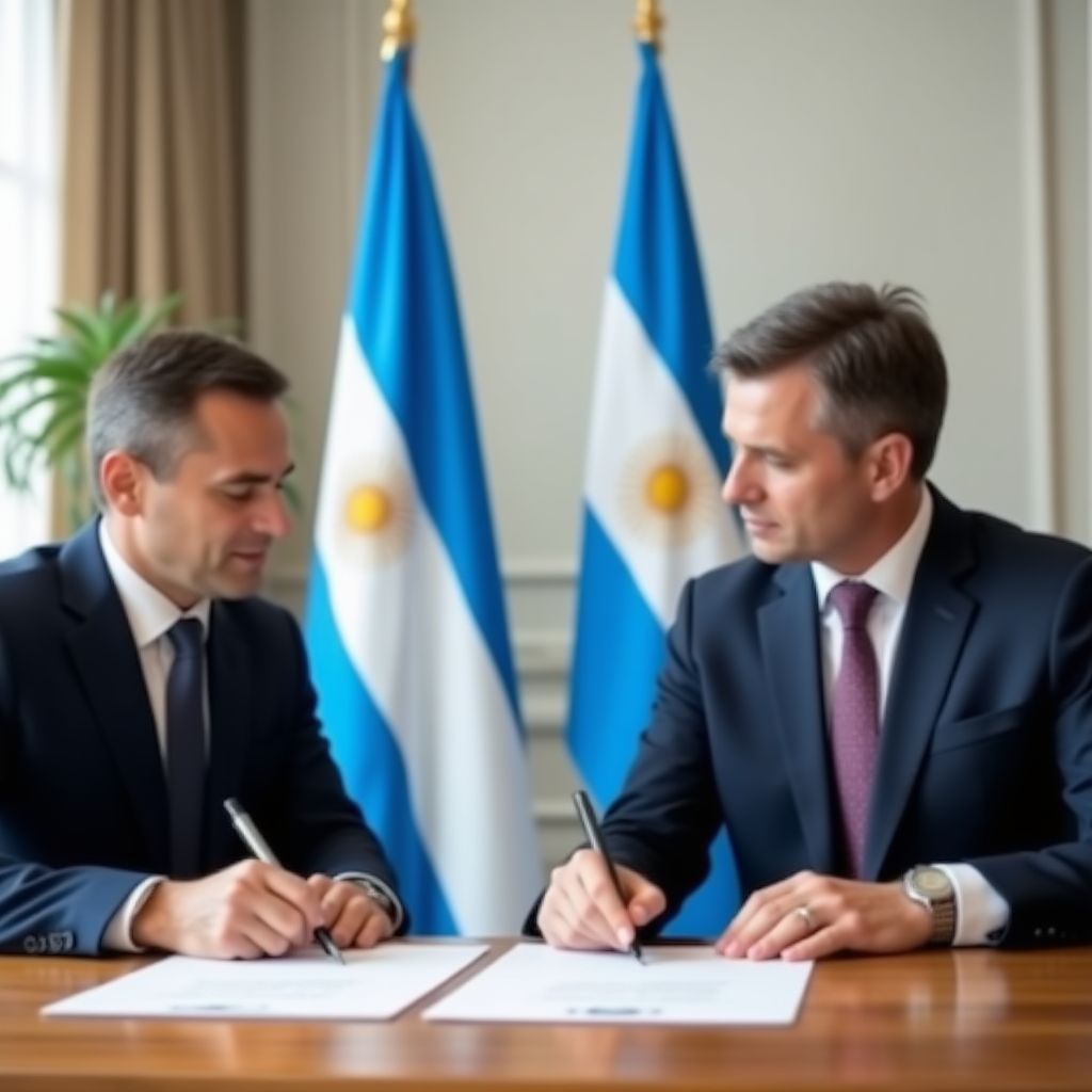 Firma de convenio con empresa minera