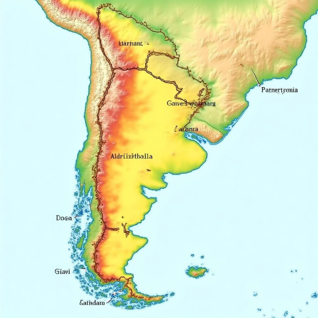 Mapa de recursos minerales de Argentina